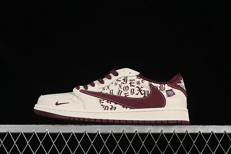 All categories Air Jordan Jordan series basketball shoes Air Jordan 1 Low high-end customized low-top sneakers Travis Scott x Fragment Design x Air Jordan 1 Low OG SP AJ1 Crow Heart joint brown print low-top cultural casual sneakers LD2025-016